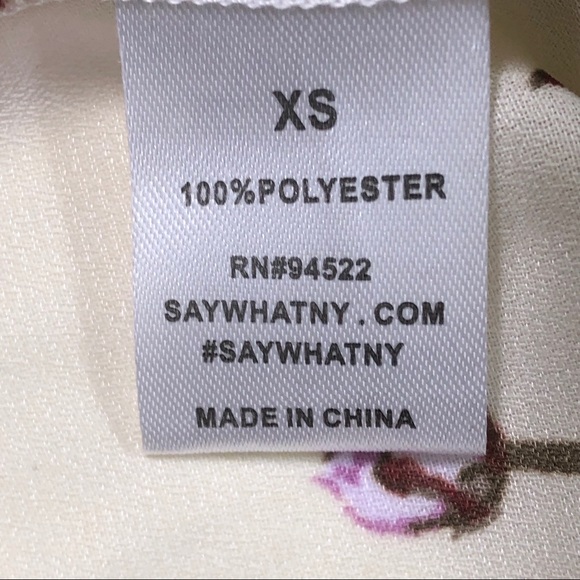 Say What? Floral Off-The-Shoulder Peasant Top XS - Picture 4 of 8